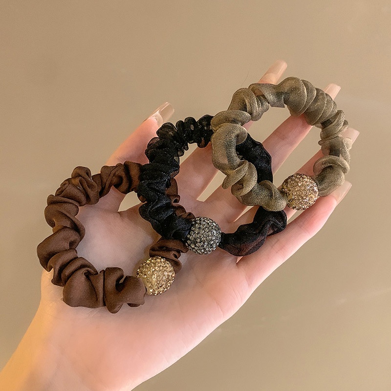 Độ co giãn cao đàn hồi hạt kim cương giả Headband màu trơn in da báo Headband