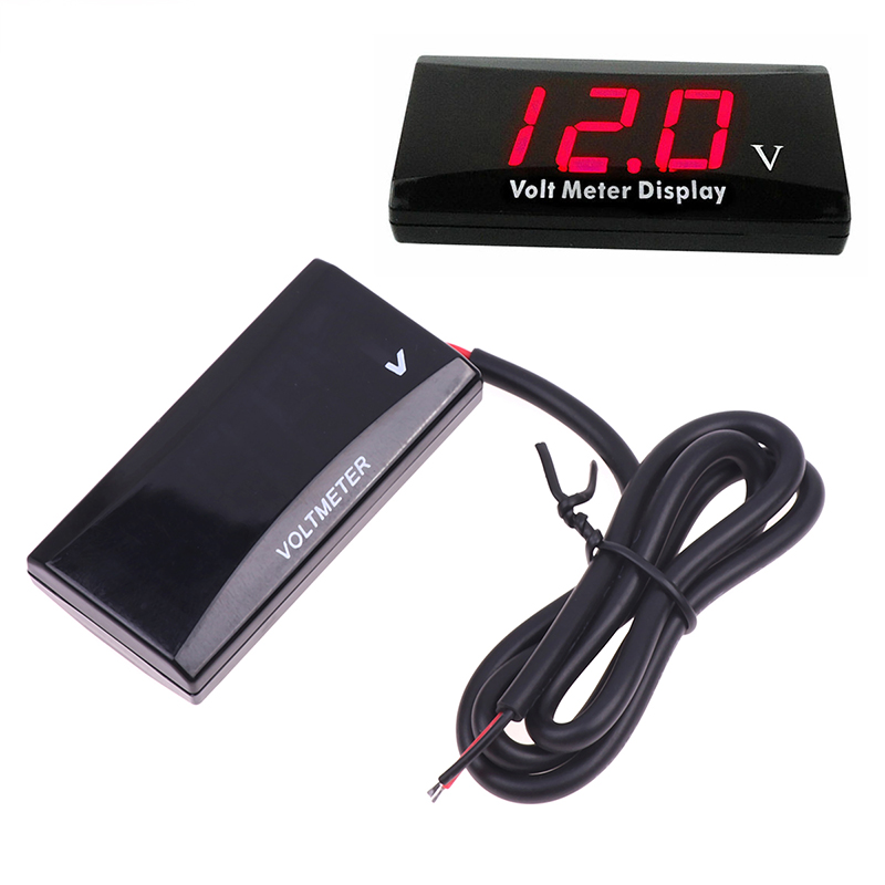 Mini LED Display Digital Voltmeter Panel Volt Voltage Meter Tester Reverse Connection Protection 12V For Car Motorcycle Universa YULING. 