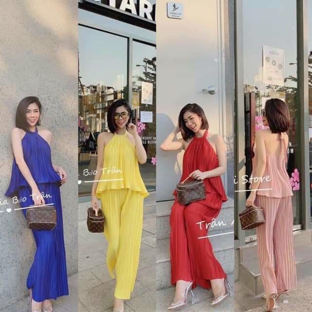 Sét bộ dài yếm dạo phố siêu xinh-HC