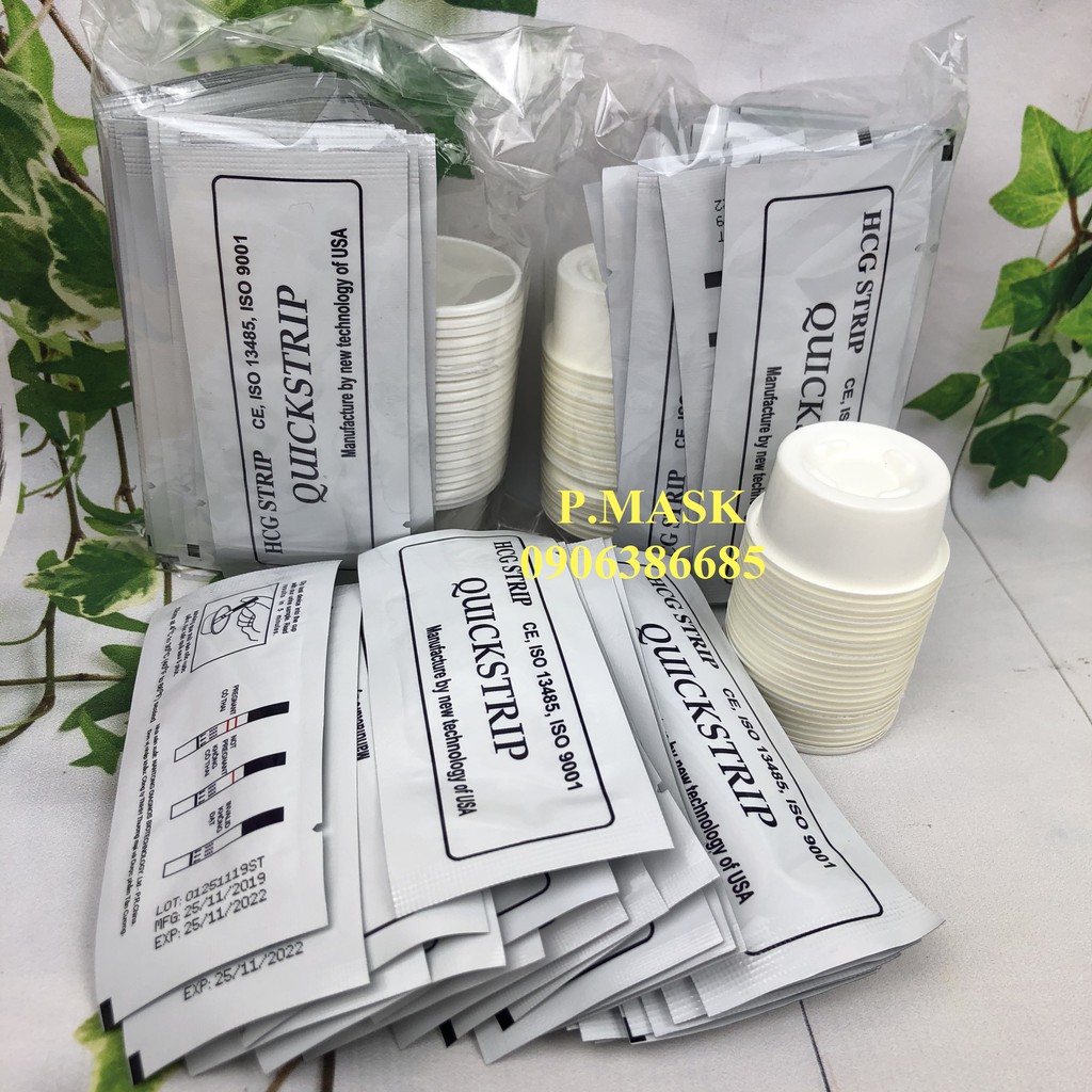 24 Que thử thai Quickstrip không vỏ hộp gọn nhẹ giảm phí ship
