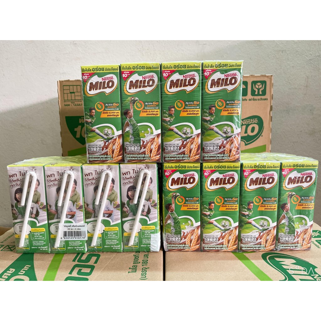 Combo 8 Hộp Sữa Lúa Mạch Milo Thái Lan 180ml