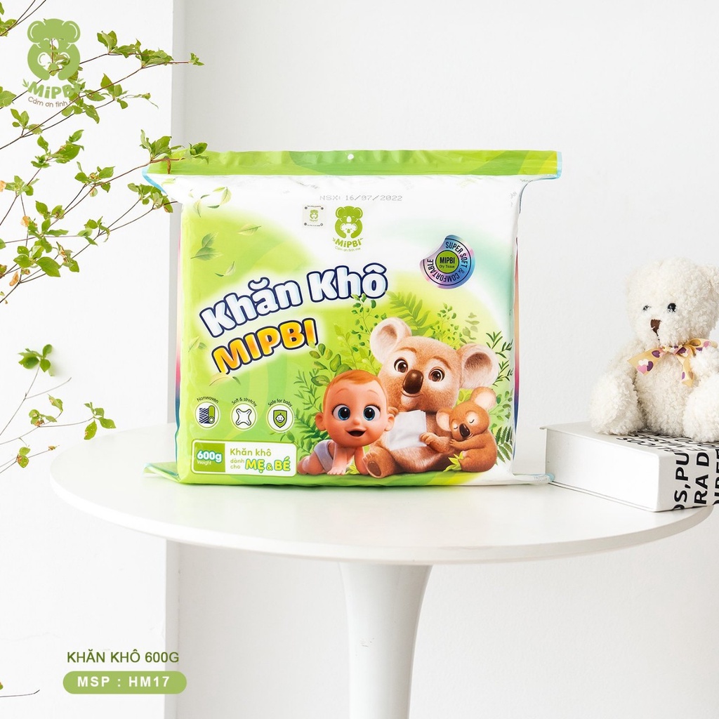 . khăn khô đa năng mipbi 600g mẫu 2022