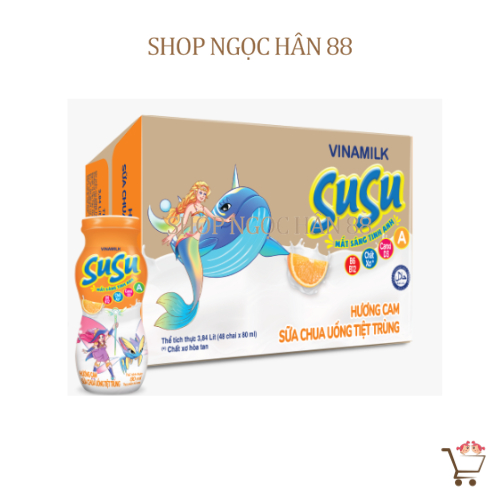 Thùng 48 Chai Sữa Chua SuSu Vinamilk 80ml ( Hương Dâu/ Hương Cam)