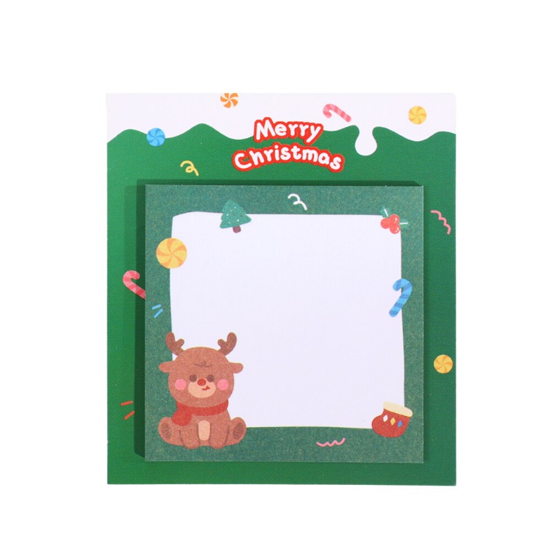 30sheets Adhesive Kawaii Christmas Sticky Notes Notepad Memo Pad Office School Supplies Stationery Sticker