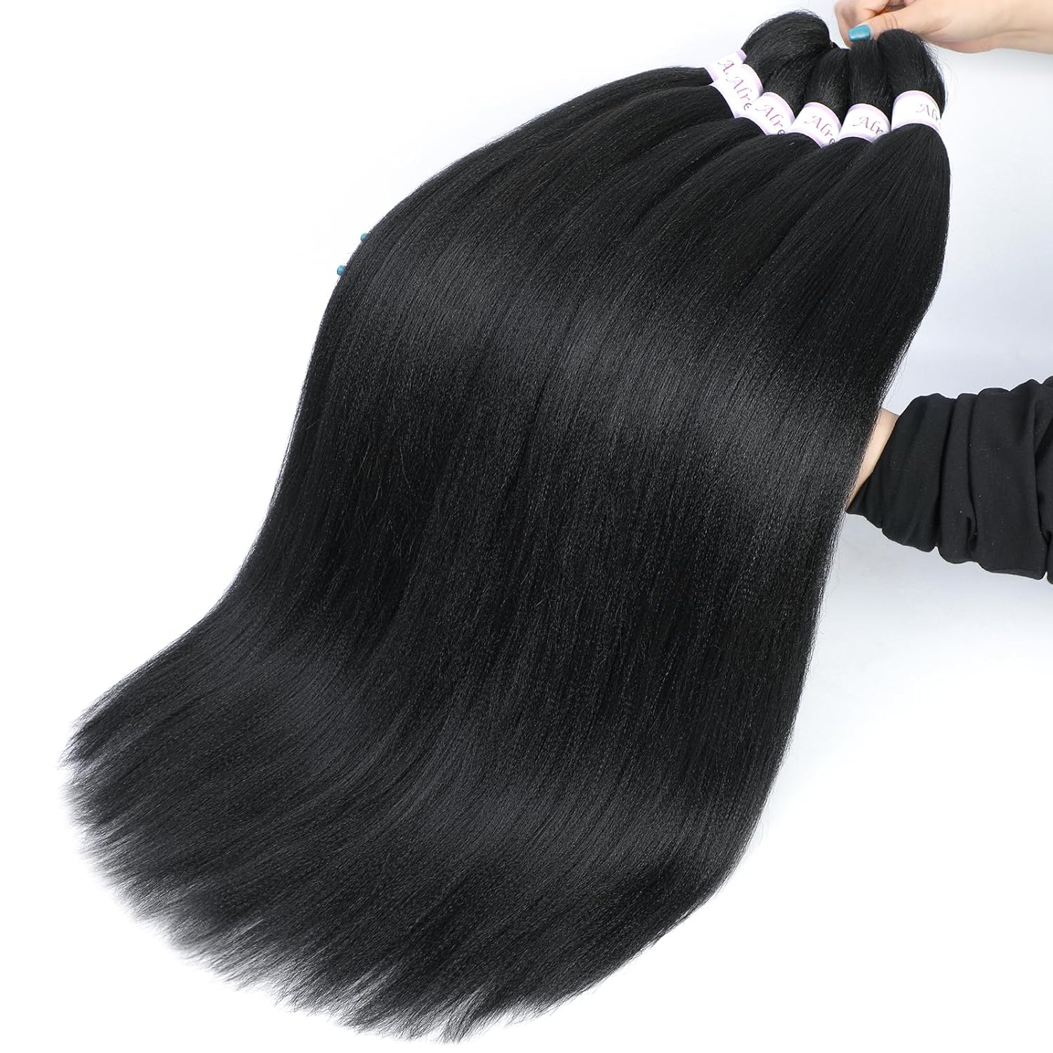 Synthetic 26 Inch Colourful Pre Stretched Braiding Hair Extensions Long ...