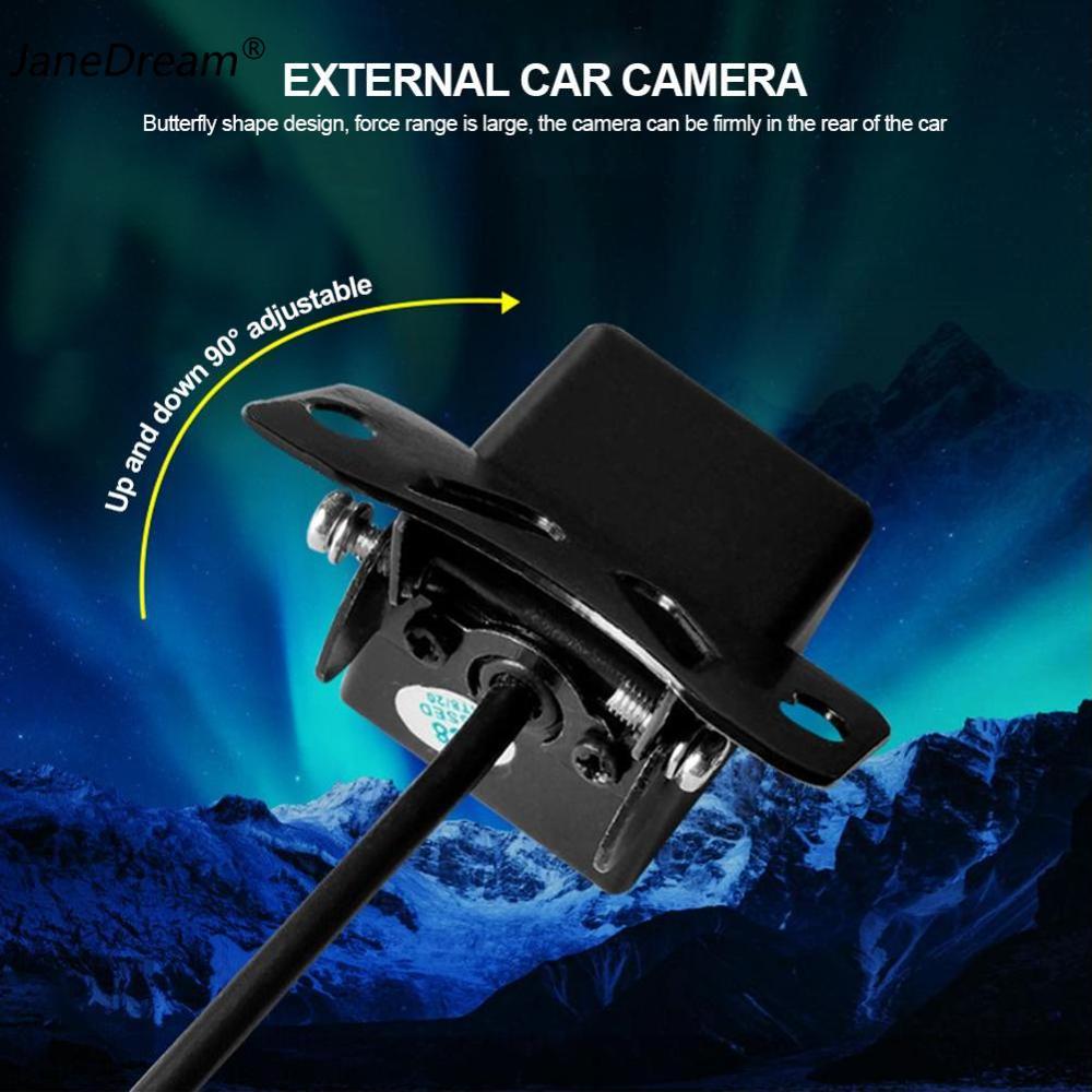 JaneDream Camera Quan Sát Phía Sau Xe Hơi 4LED/8LED/12LED Camera Lùi Dự Phòng Chống Nước HD Góc Rộng Không Có Cáp RCA & Cáp Nguồn