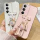 New Phone case Realme C71 C75 C75X Back cover Soft Electroplated Quicksand Hourglass Pellet KWAS Bear silicone shockproof Protector Smooth For Realme C75 C75X C71 case. 