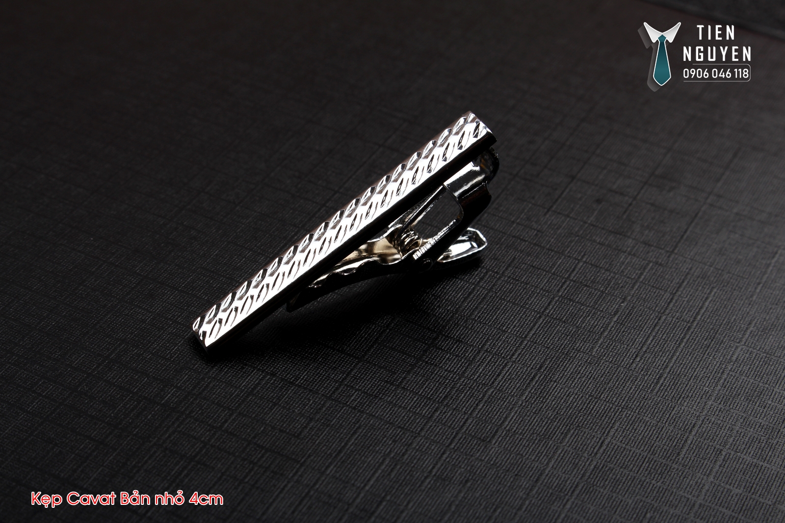 Kẹp Cà vạt nam bản nhỏ 4cm - Tien Nguyen