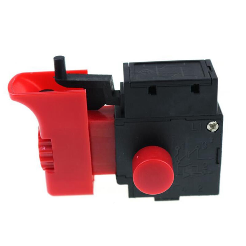 Jtff FA2-4/1BEK Preto 6a 250v Interruptor De Botão De Controle De Velocidade Do Gatilho