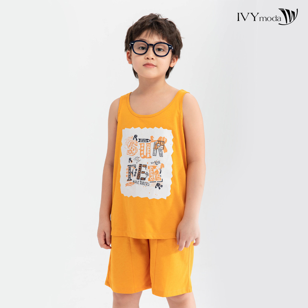 Áo thun kèm quần bé trai IVY moda MS 56K1223