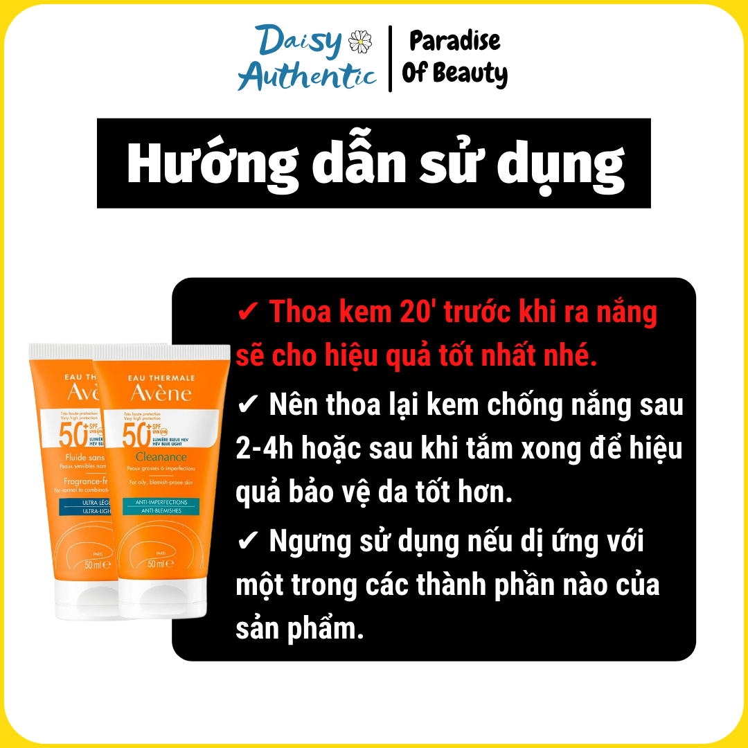 Kem Chống Nắng Avene Dry Touch Antioxidant Complex Fluide SPF 50+