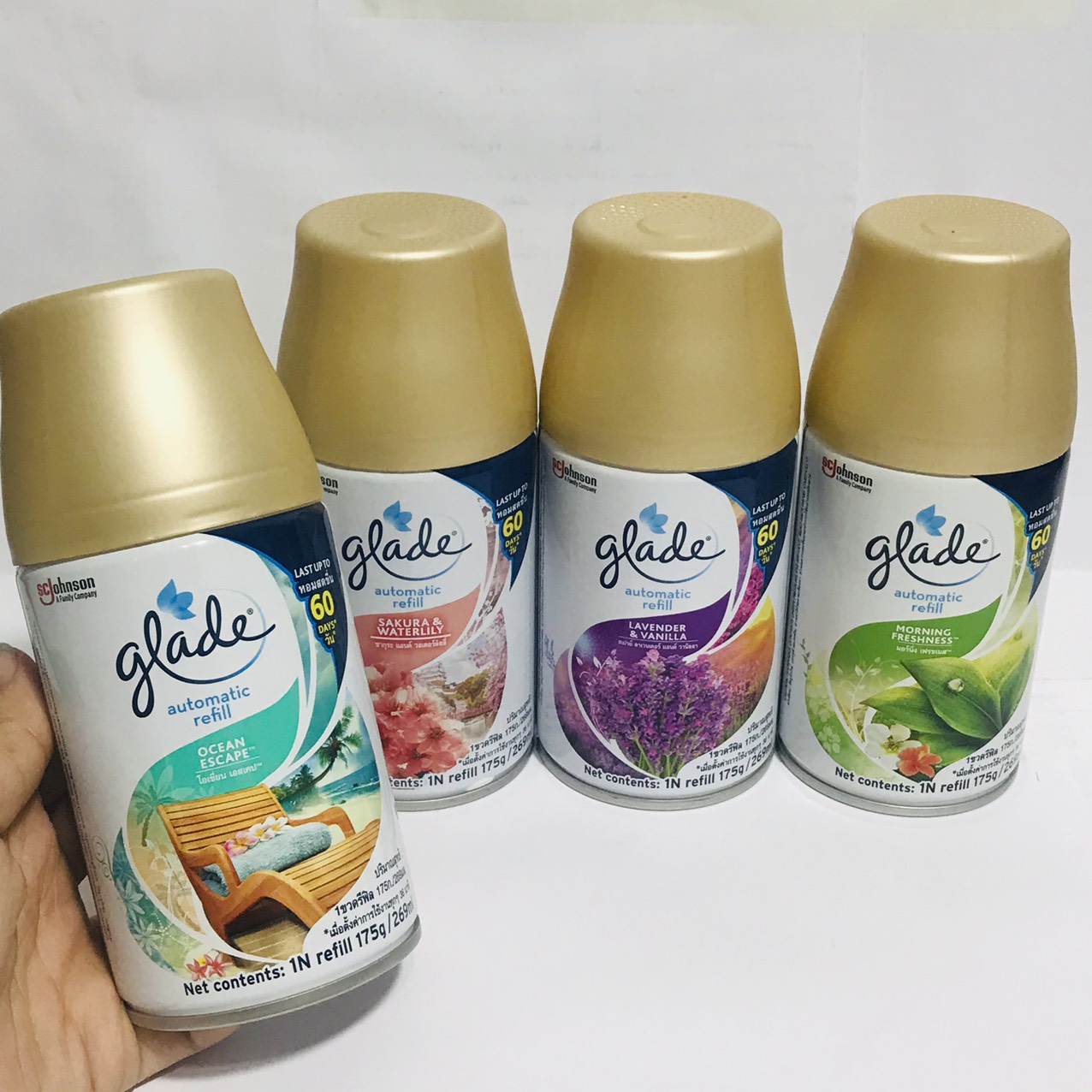 Bình ( Lõi) xịt thơm phòng tự động GLADE Thái Lan 175g