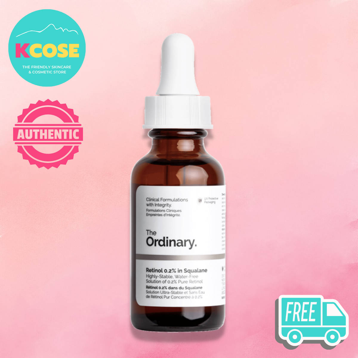 THE ORDINARY Retinol 0.2 in Squalane 30ml Low strength retinol to