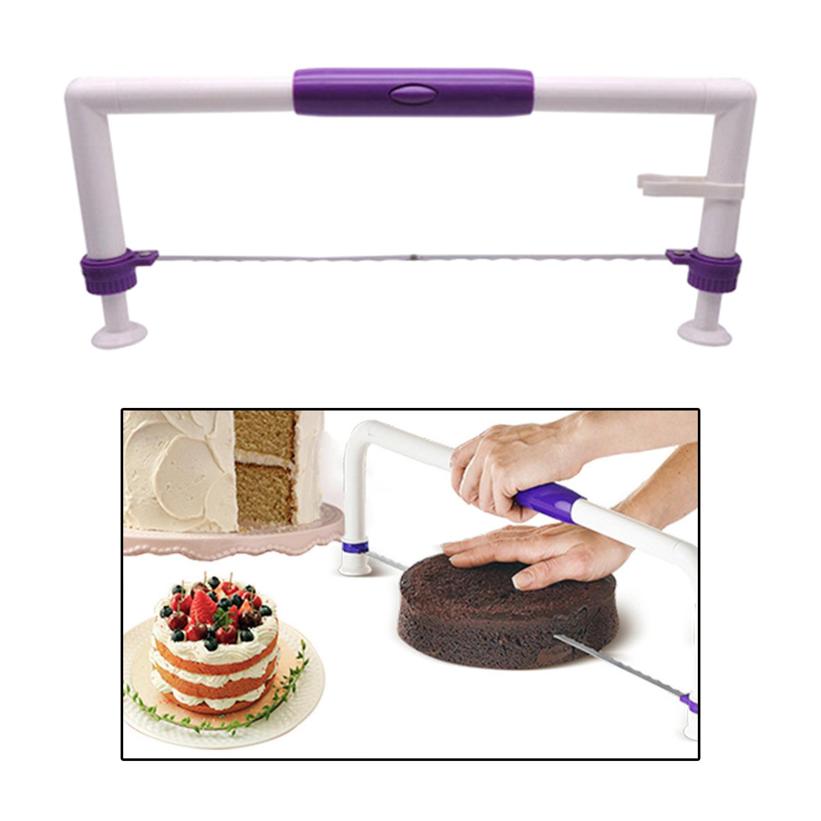 Toolsnest Adjustable Cake Leveler Cutter Kitchen Supplies Cake Decorating Tools Accs Cakes Toast Bread Slicer Saw for for Leveling Tops