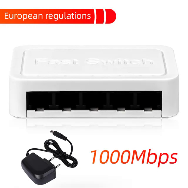 10100 1000Mbps Mini Connected Network Switch 5 Port Ethernet Switch Internet Splitter Desktop RJ45 Hub