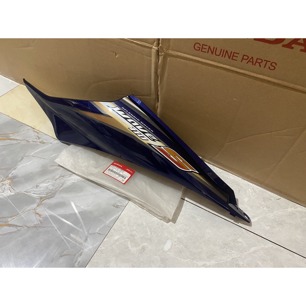 Bộ ốp sườn sau bên trái WAVE S110 màu Xanh đậm chính hãng Honda