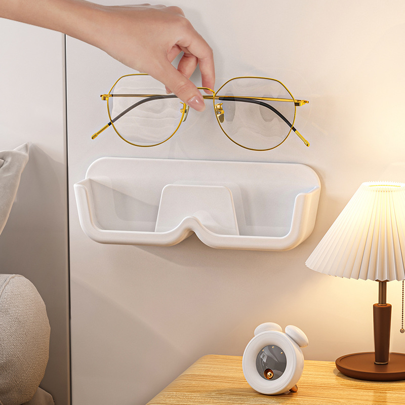 Glass Display Cabinet Glasses Storage Box Wall Mounted Sunglasses Storage Rack