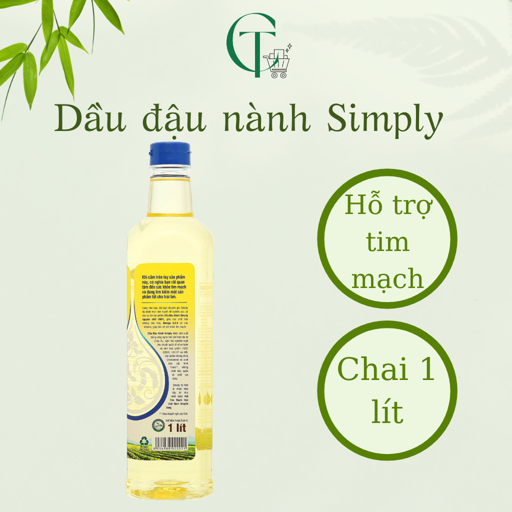 [HN] Dầu ăn Simply đậu nành 1L (date mới nhất)