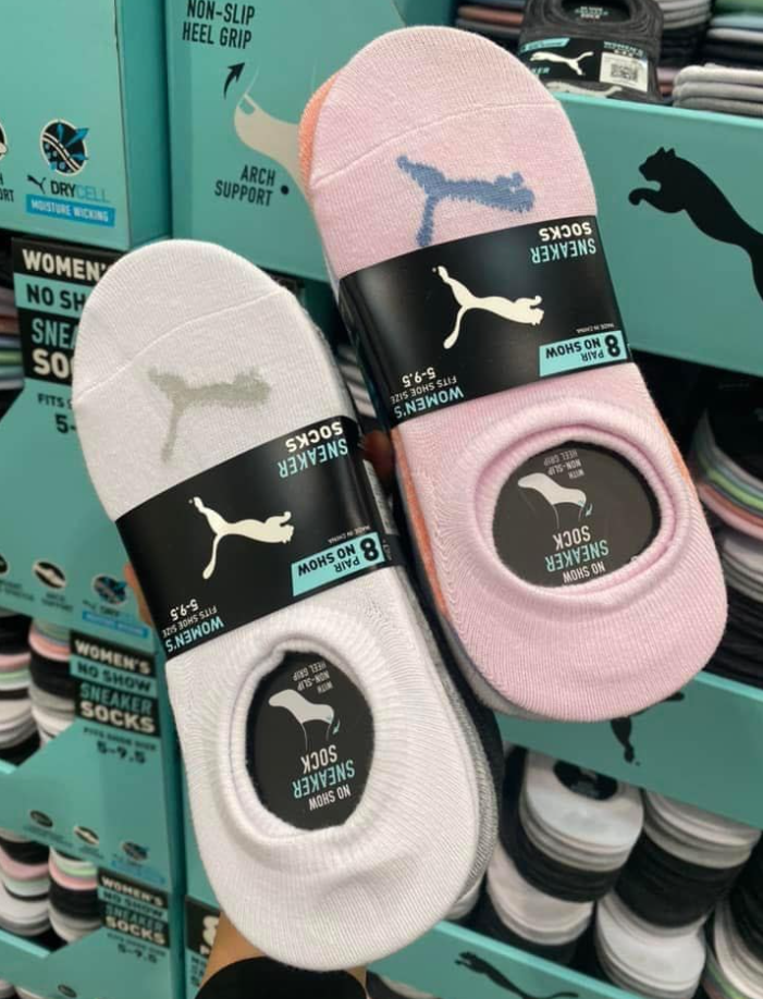 Set 8 đôi vớ/tất puma nữ cổ thấp