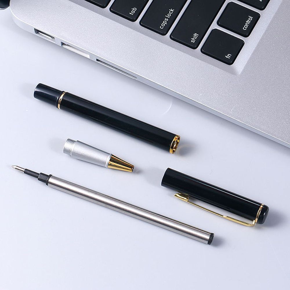 Writing Tool Exquisite Rotating Black Ink Stationery Metal Color Roller ...