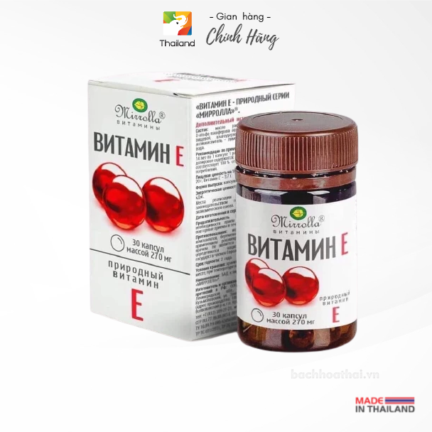 Viên Vitamin E đỏ Mirrolla Nga