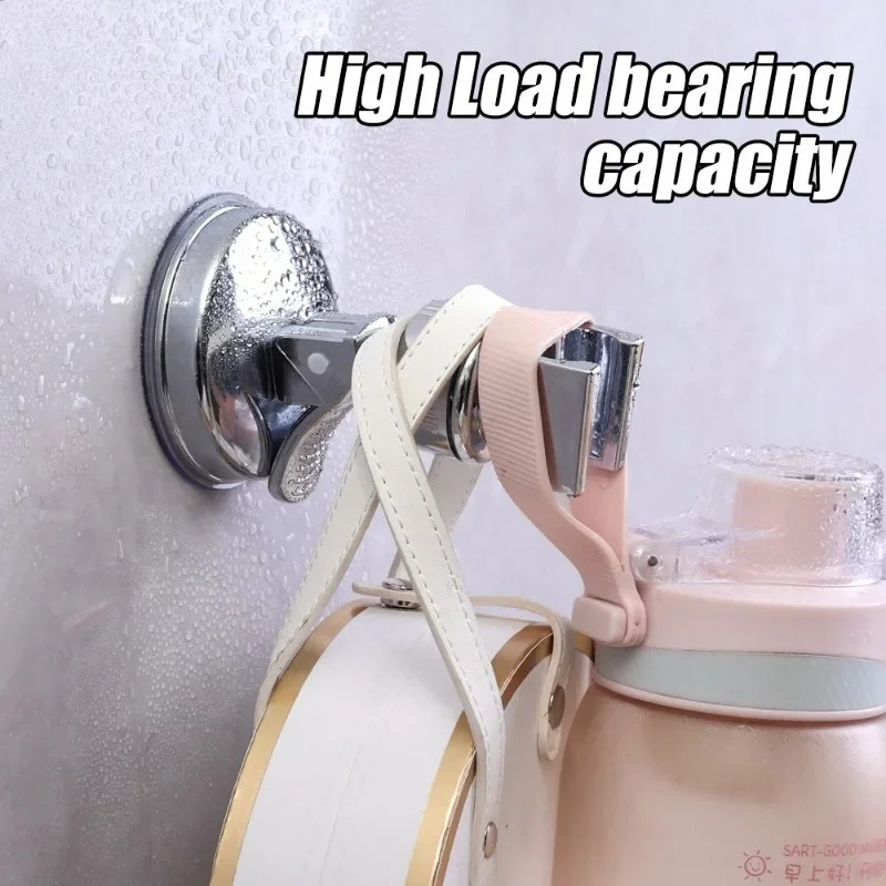 No Punching Adjustable Shower Head Bracket Bathroom Powerful Vacuum Suction Cup Shower Rack Bathroom Accessories