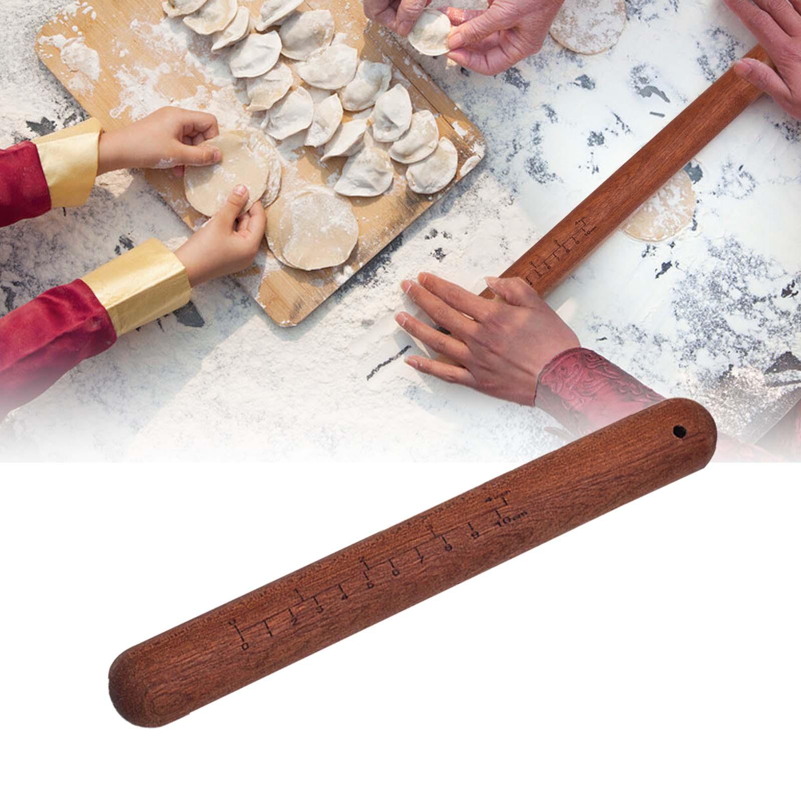 WDClever Dough Rolling Wood Rolling Pin for Dough for Cookies Pasta Dumpling Making