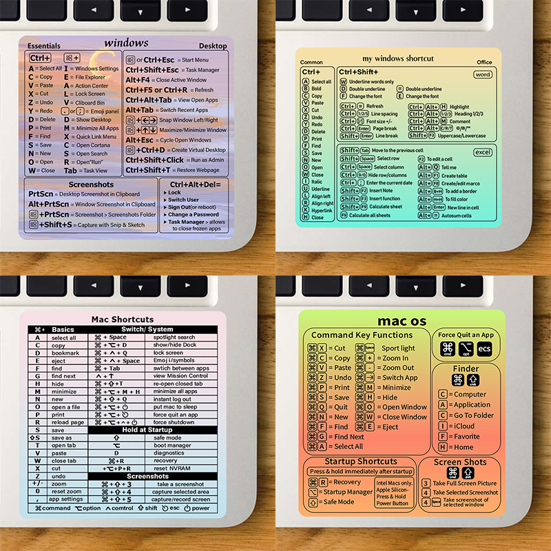 For Windows Computer Reference Keyboard Shortcut Sticker Adhesive Sticker For Laptop Desktop. 