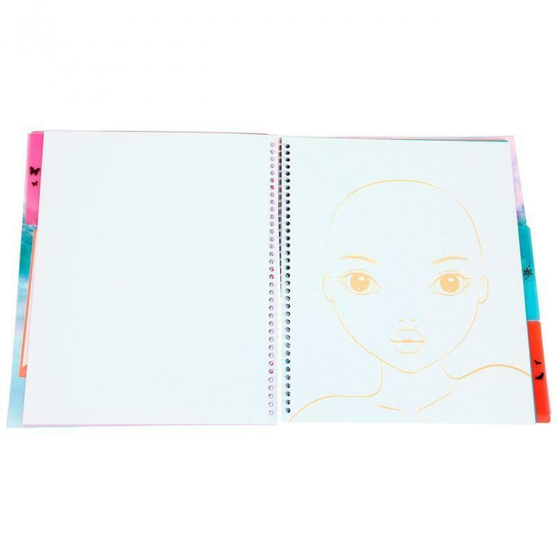 Vở thiết kế Create Your Fantasy Face Colouring Book Topmodel