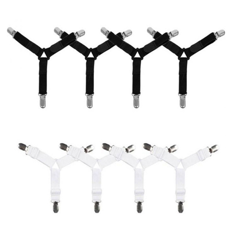 4Pcs Triangular Bed Sheet Fixing Clip Adjustable Sheet Clip Sheet Buckle Sheet Holder
