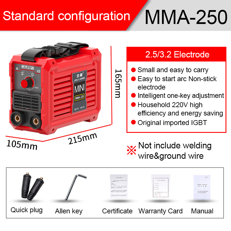 FOGO welding machine portable inverter welding machine sale 250amp 3 in