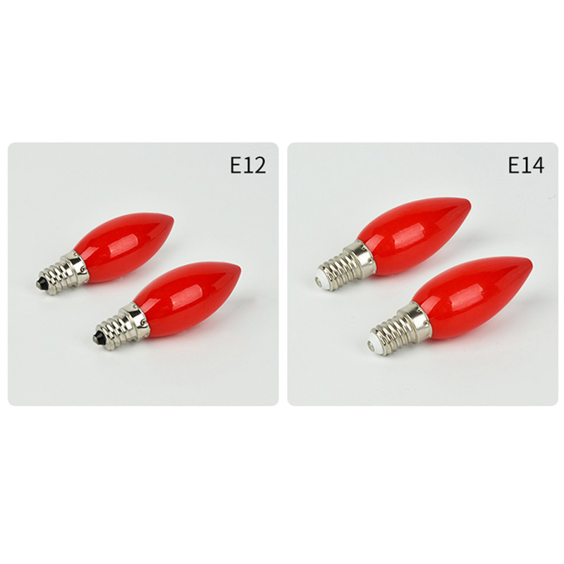 Maraa 1 cái LED bàn thờ bóng đèn E12/E14 nến đỏ phật đèn đền Đèn trang trí