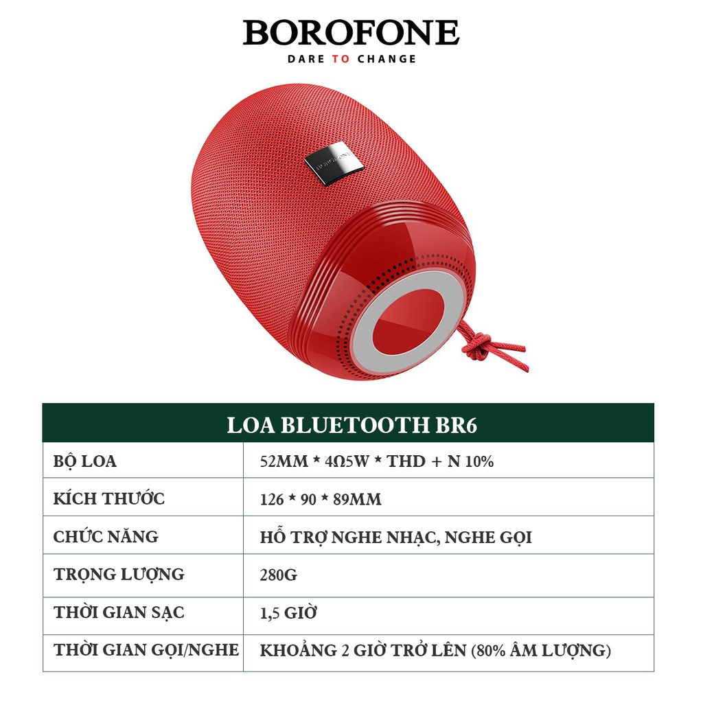 Loa không dây bluetooth cầm tay BOROFONE BR6 - AK Mobile
