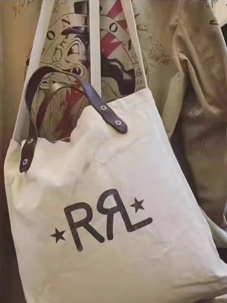 HKJUS] RRL American retro Chengdu limited canvas bag old