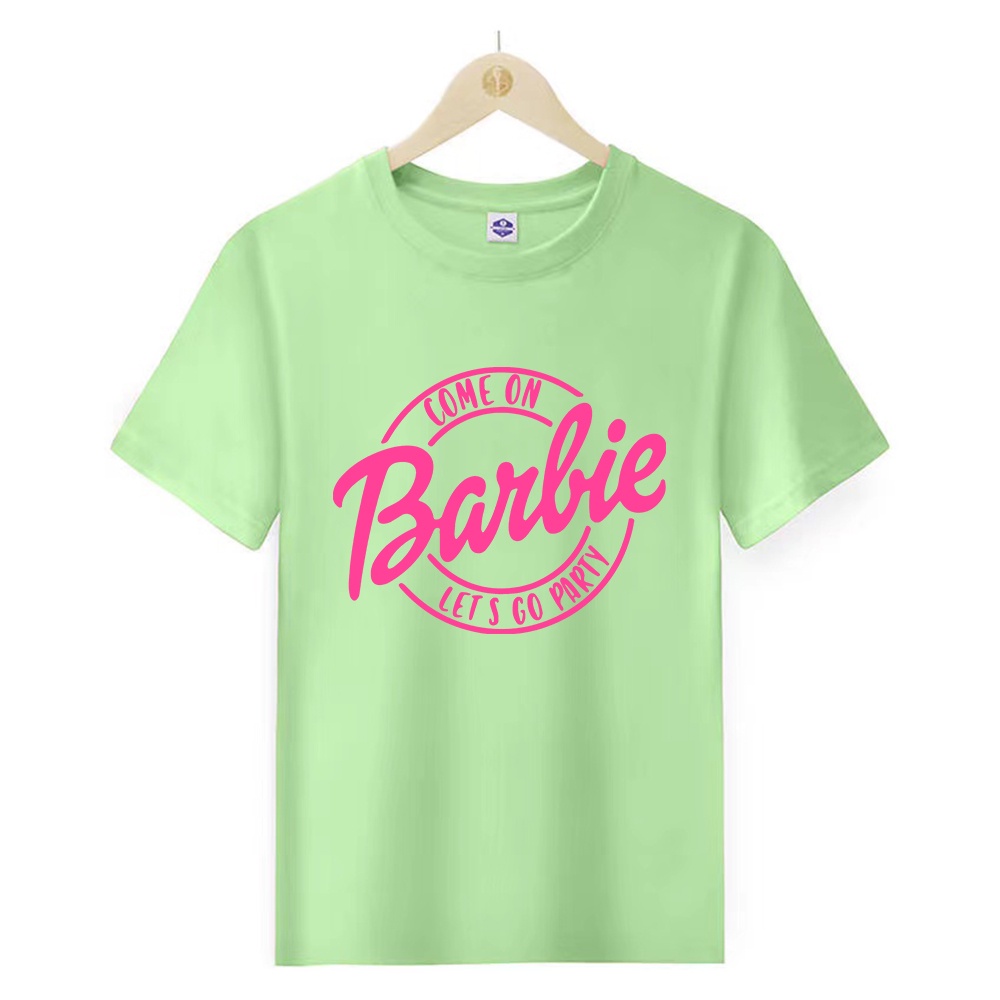 Pink Barbie Print T-shirt For Men Women Black Blue Red Yellow Tees Round Neck Unisex T Shirt Tops
