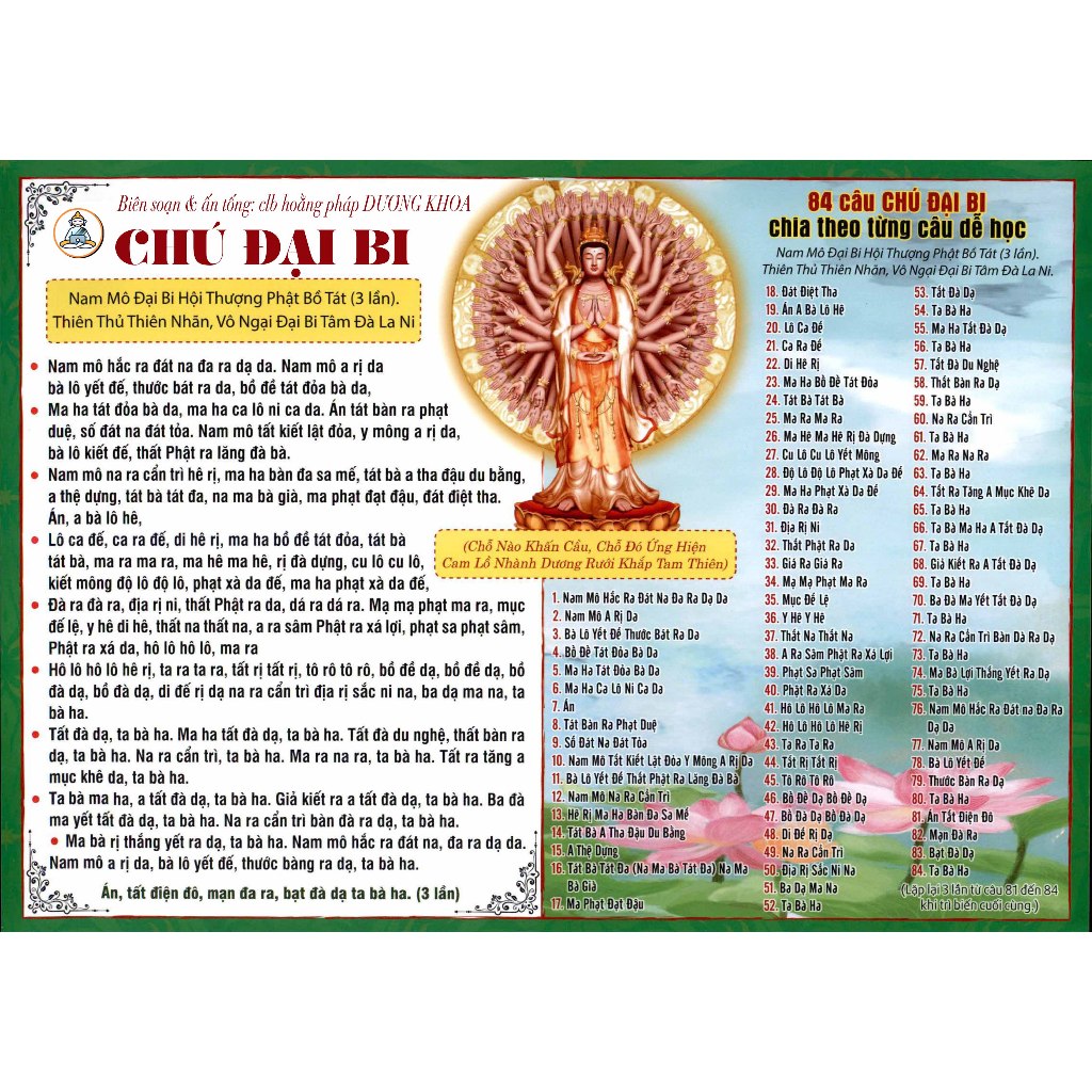 To002- tờ 84 câu chú đại bi đê đọc lắm