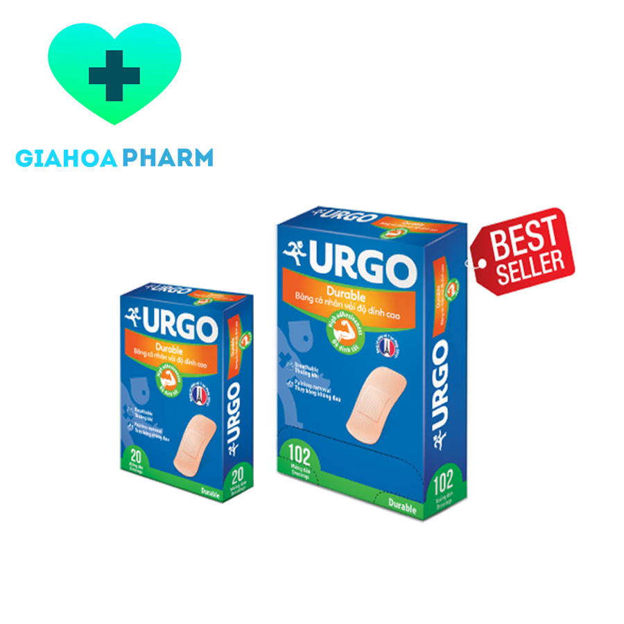 [HCM]Băng cá nhân vải độ dính cao Urgo Durable