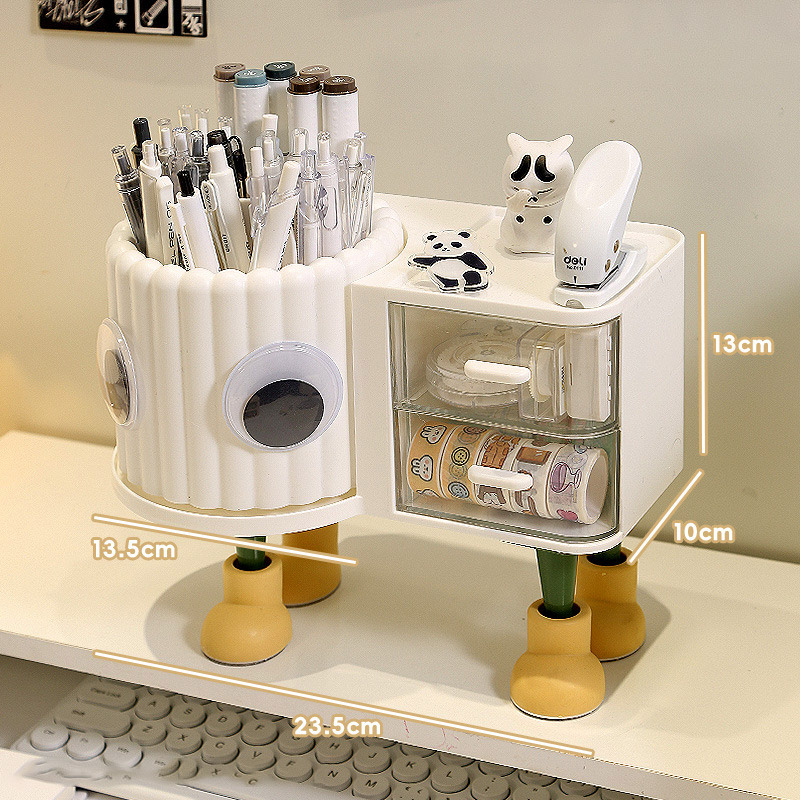 Storage box Storage pen container Drawer storage Large-capacity rotating pen holder Children's desk storage box Office desktop shelf