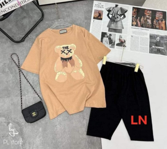 Sét áo gấu the+quần legging LN11