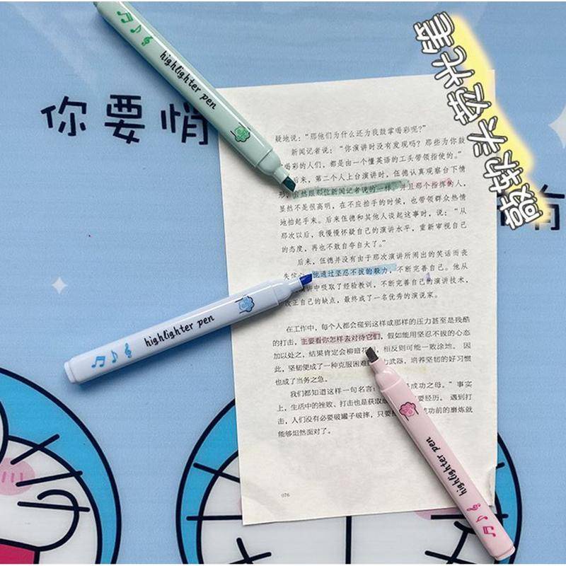 6Pcs/Set Cat paw shape Fluorescent Highlighter Pen Markers Pastel Drawing  Pen for Student School Office