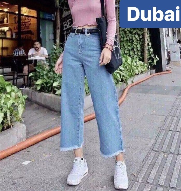 QUẦN BAGGY JEAN NỮ XANH DÀI ỐNG SUÔNG RỘNG LƯNG CAO NÂNG MÔNG HÀN QUỐC CAO CẤP - DUBAI FASHION