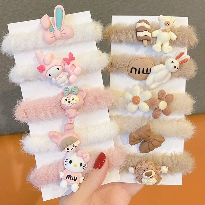 Kẹp tóc cào tóc hình cún con nhiều màu phong cách mới dễ thương