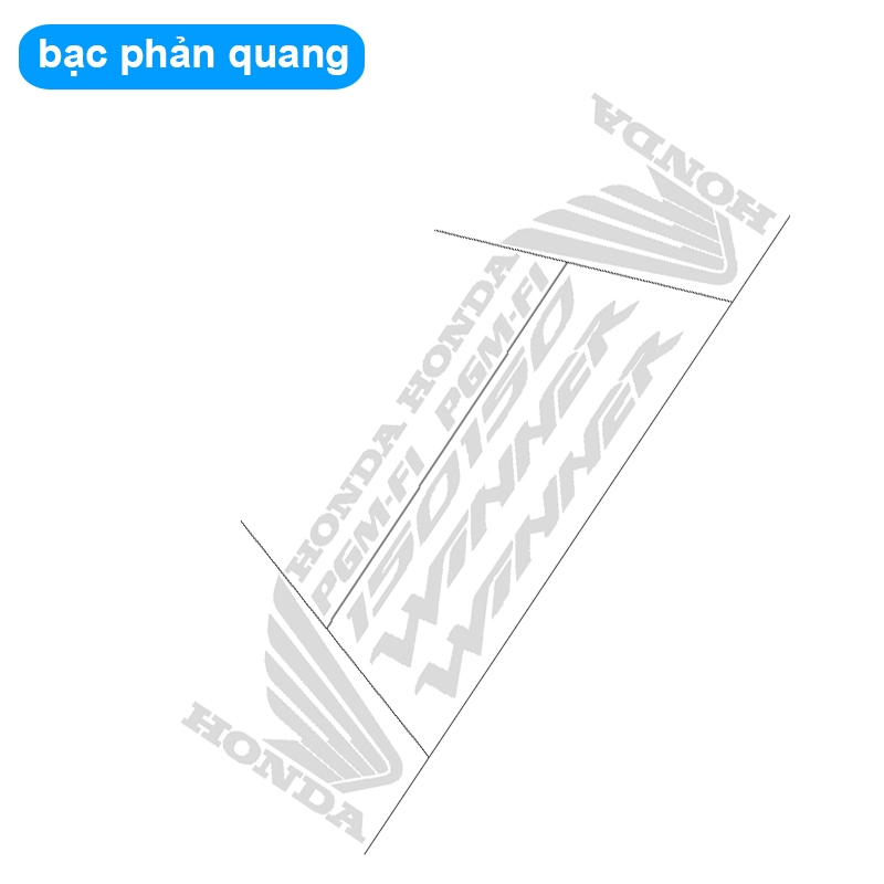 Bộ tem winner 10 món phản quang