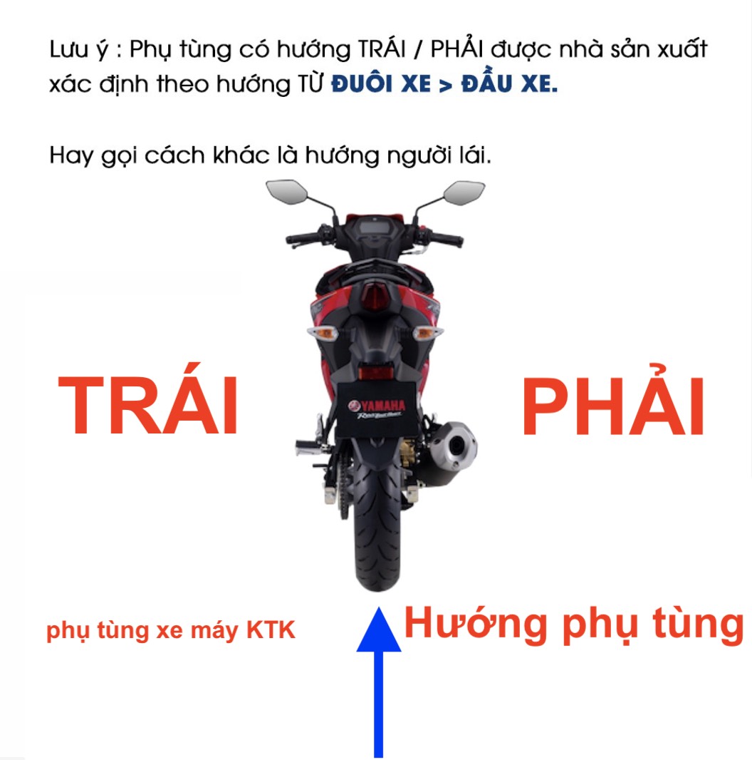 [Chính hãng Yamaha] Cốp bình-PHẢI-YADA-EX135(2011-2014)-NHÁM-14