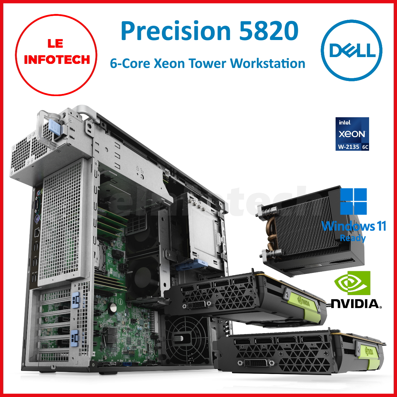 Dell Precision 5820 Tower Workstation 4-Core Intel Xeon W-2125 16