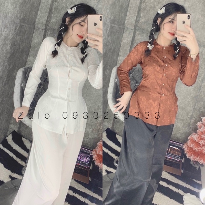 Đồ Lam Đi Chùa# Áo Bà Ba Gấm Có Bán Lẻ