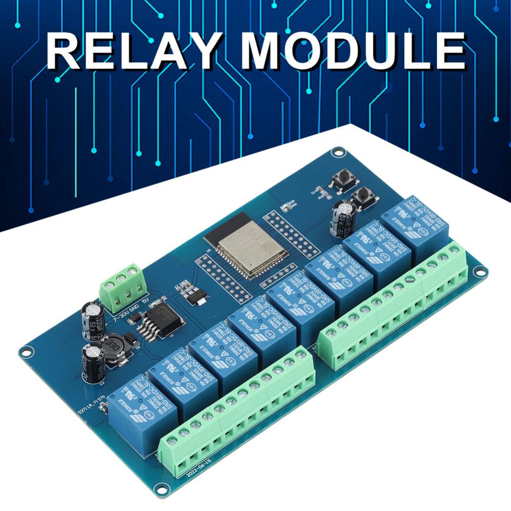 【ANENG】ESP32 WIFI Bluetooth-compatible BLE Relay Module 1/2/8 Channel Power Supply Module ESP32-WROOM Development Board