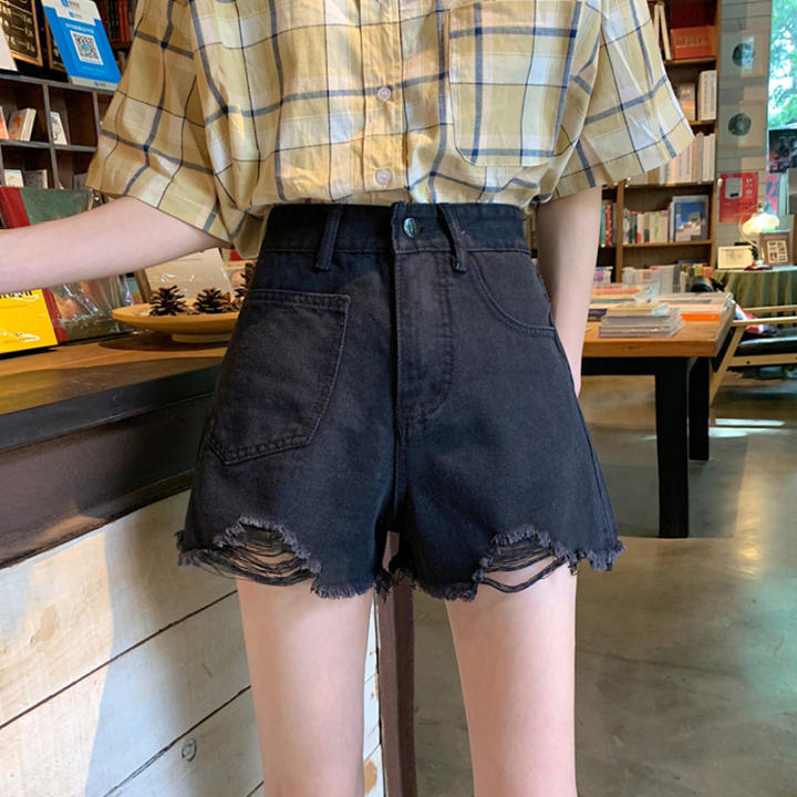 Large Size Denim Shorts Chubby Girls Wear Leg Hiding Fat Sister High Waist Loose Leg Thick Butt Super Slim Summer Lazada