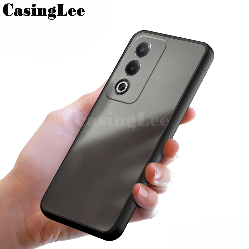 For OPPO K12X 5G Case Shockproof Scrub Matte Transparent Soft edge Silicone Frame Hard Clear For OPPO K12X Back cover Phone Cases.