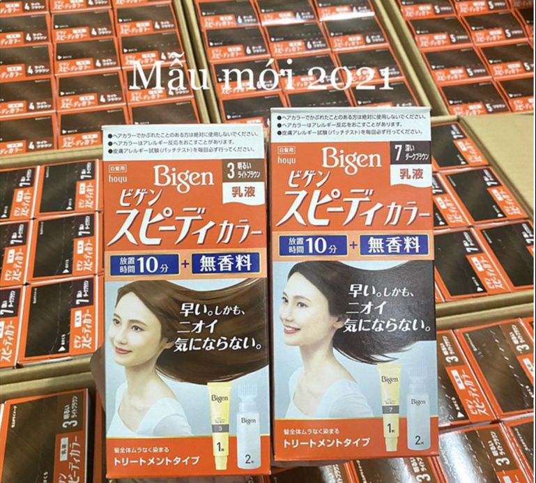 Kem nhuộm tóc phủ bạc Bigen thảo mộc Nhật Bản ( 06 )